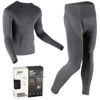 BIELIZNA TERMOAKTYWNA SZARA MĘSKA BTZ0060  ZESTAW 2XL/3XL RAGNAR NILS
