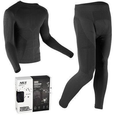 BIELIZNA TERMOAKTYWNA CZARNA MĘSKA BTZ0060  ZESTAW 2XL/3XL RAGNAR NILS