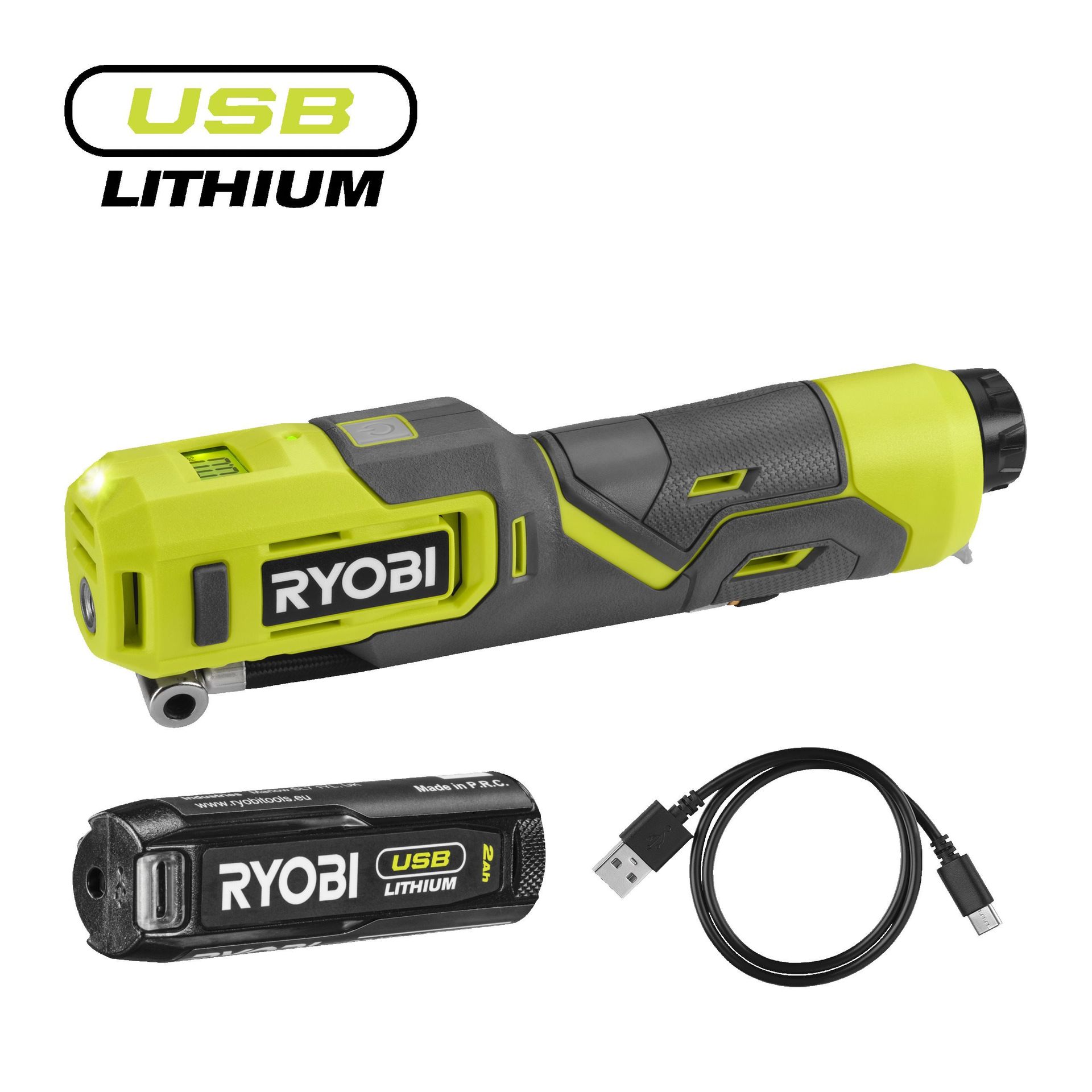 Kompresor 4V USB Lithium z akumulatorem 2.0Ah i kablem do ładowania