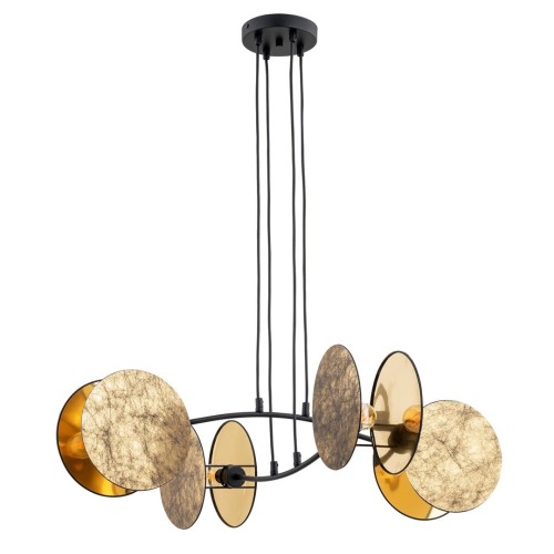 Motif lampa wisząca 4xE27 złota/czarna 1326/4