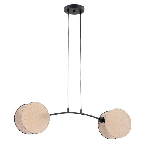 Motif lampa wisząca 2xE27 czarna/naturalna 1328/2