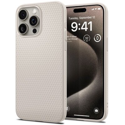 Etui SPIGEN Liquid Air do Apple iPhone 15 Pro Max Beżowy