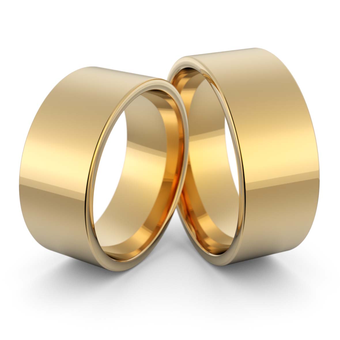 Obrączki ślubne klasyczne płaskie 8 mm