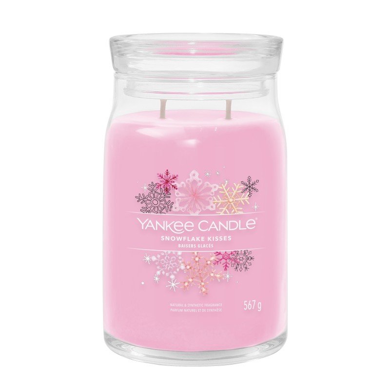 Snowflake Kisses - Yankee Candle Signature - Duża Świeca Z Dwoma Knotami - Nowość 2022