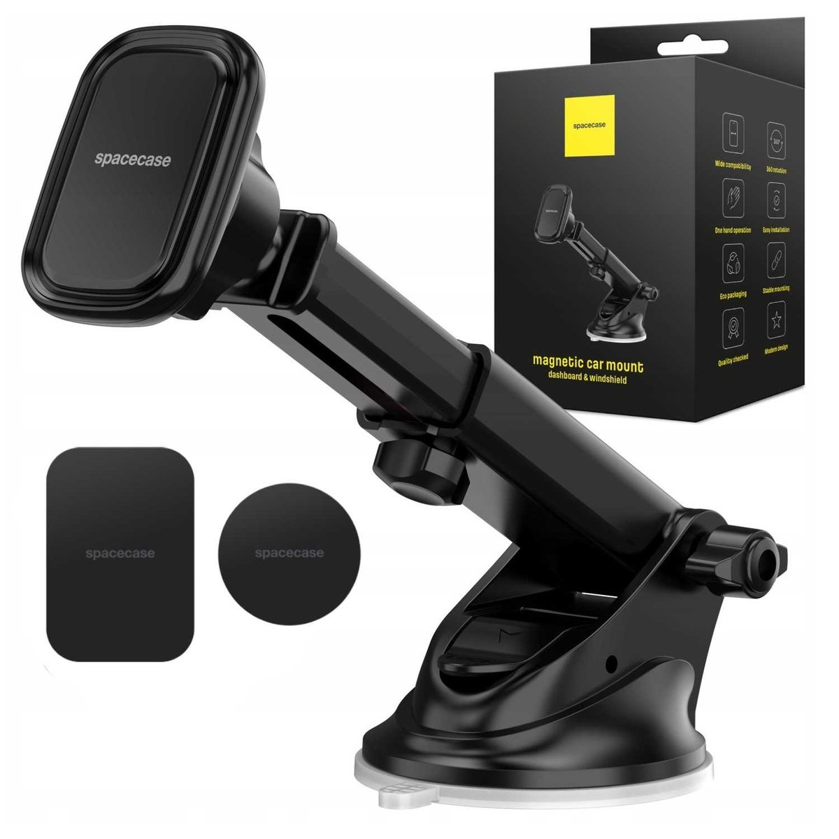 Sc Car Holder Sc10 Dash/Windshield Magnetic Black