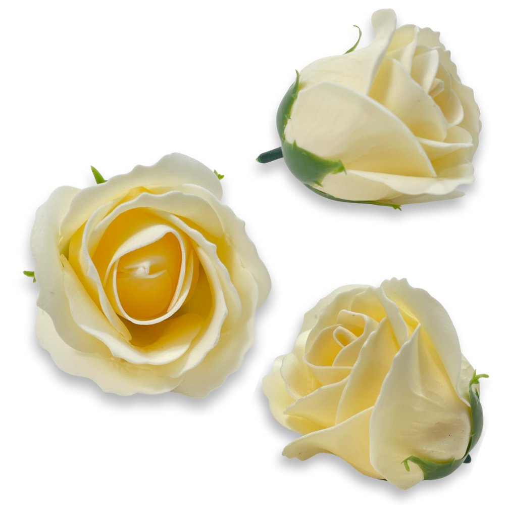 RÓŻA MYDLANA W KOLORZE BEŻOWYM