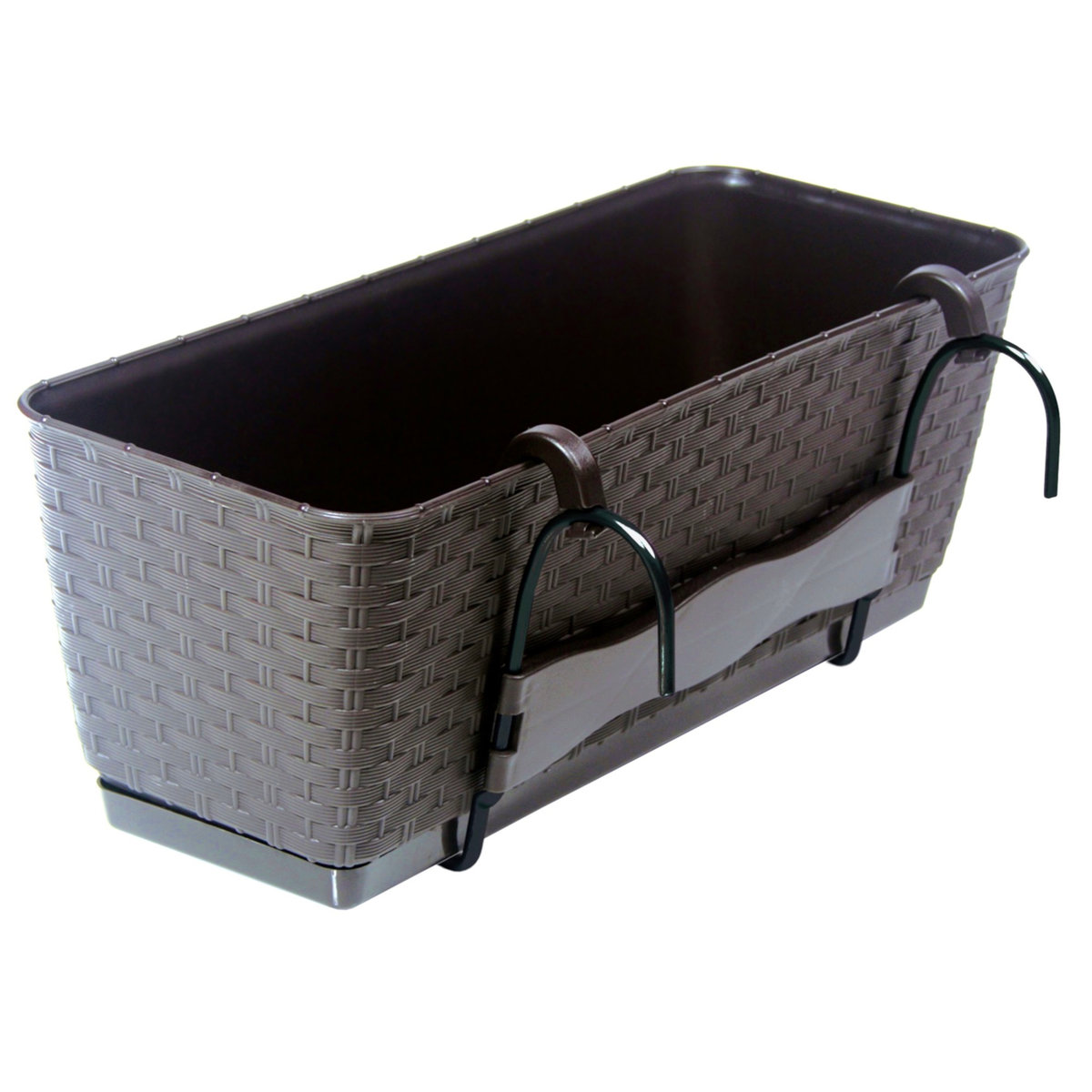 Doniczka Rattan skrzynka 40 cm podstawka + wkład, Umbra