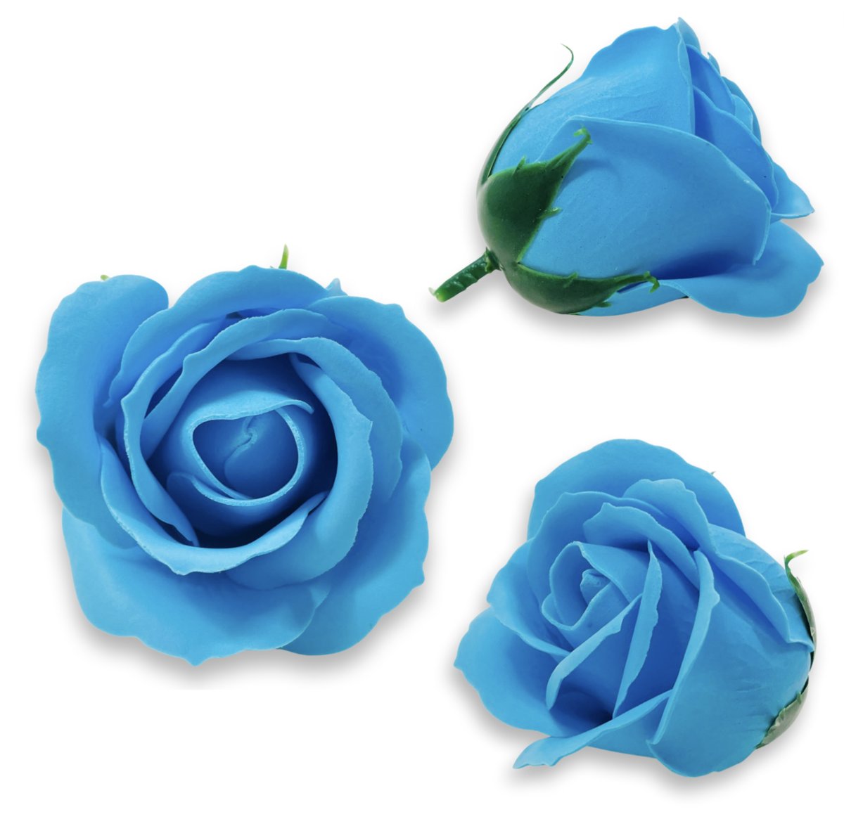 RÓŻA MYDLANA W KOLORZE NIEBIESKIM