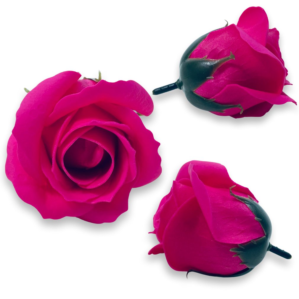 RÓŻA MYDLANA W KOLORZE CIEMNYM RÓŻOWYM