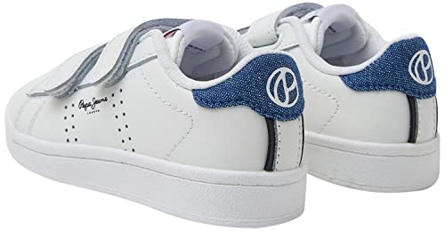 Pepe Jeans Player Basic Bk Jeans Buty dziecięce, Biały, 43 EU