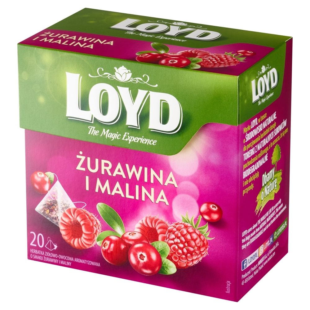 Loyd MOKATE Herbata owocowa żurawina i malina A'20x2 g