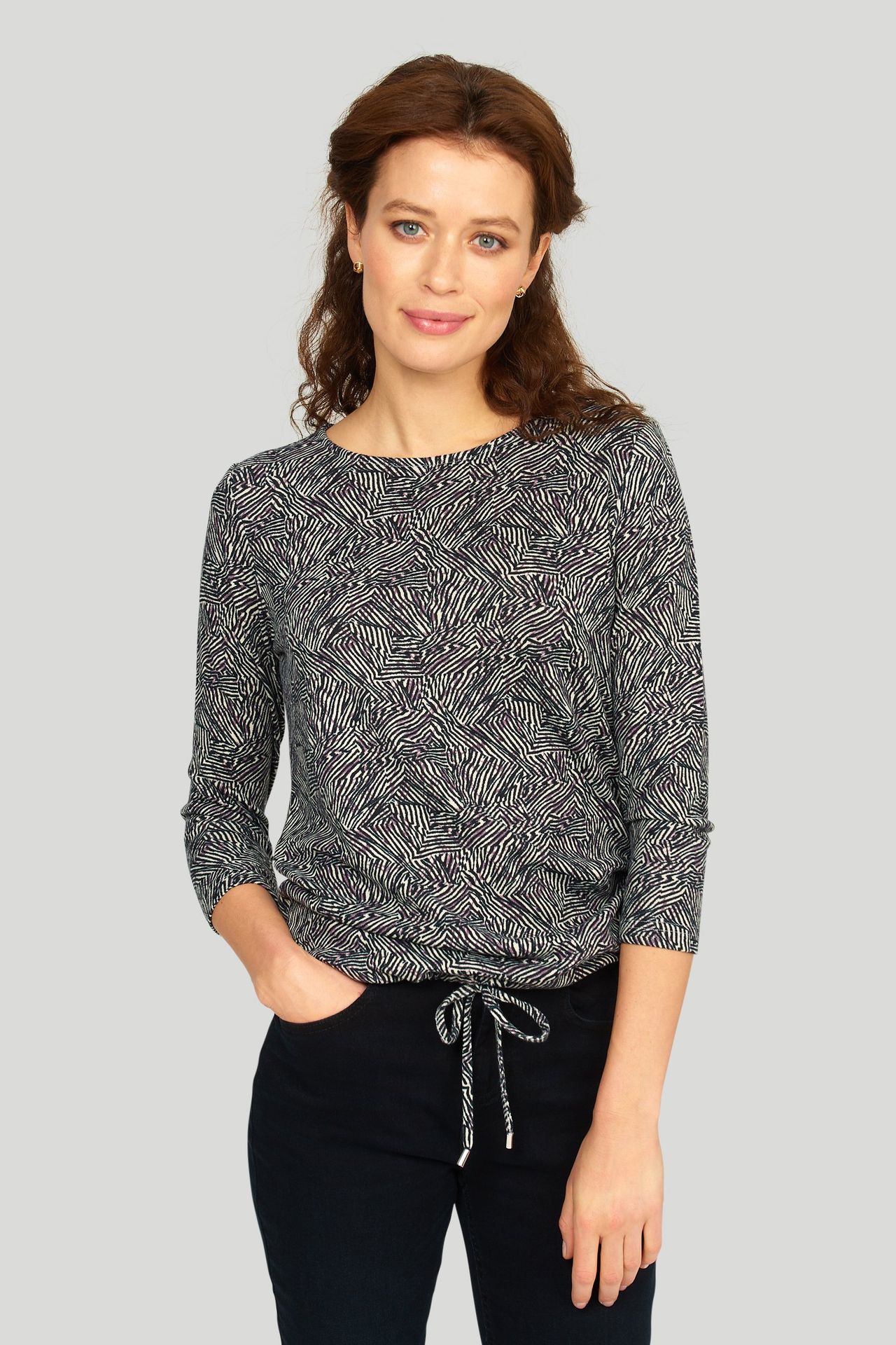 Sweter z miękkiej dzianiny z nadrukiem - Greenpoint