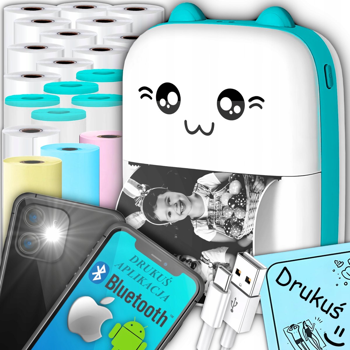 DRUKUŚ DUŻY ZESTAW 20 ROLEK