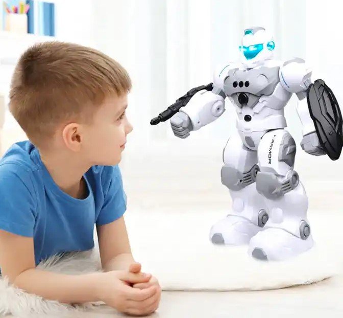 Inteligentny Robot-Policjant R/C Sterowany Gestami Ręką, Pilot +6 Lat