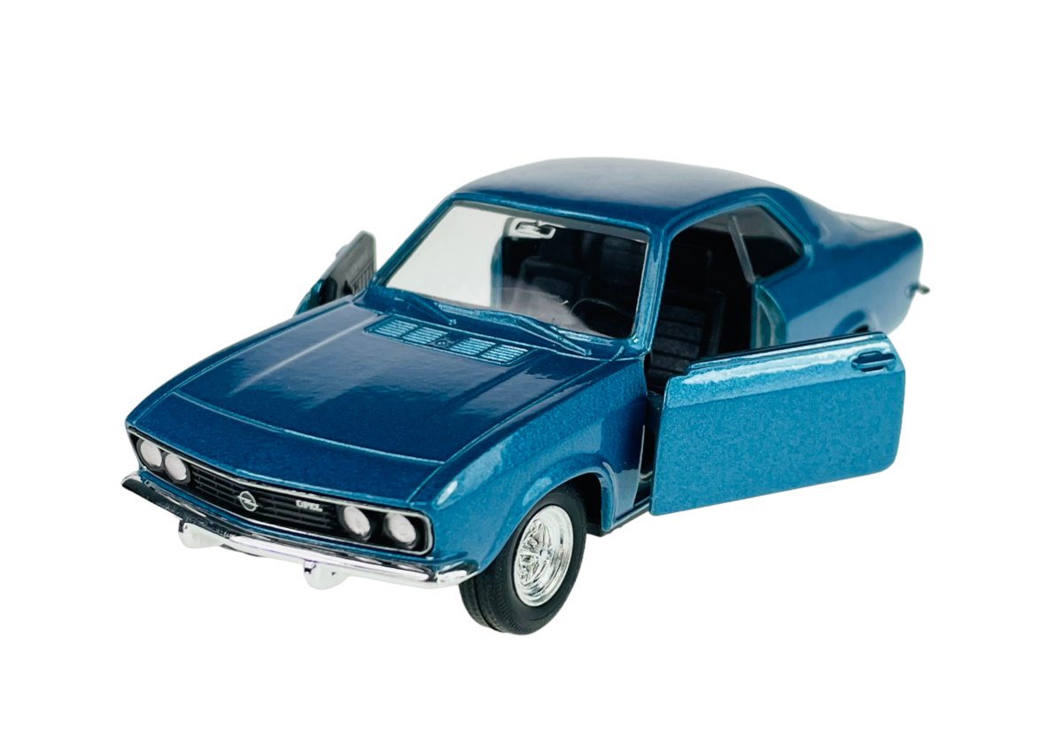 Welly 1970 Opel Manta A Niebieski 1:34 Samochód Nowy Metalowy Model