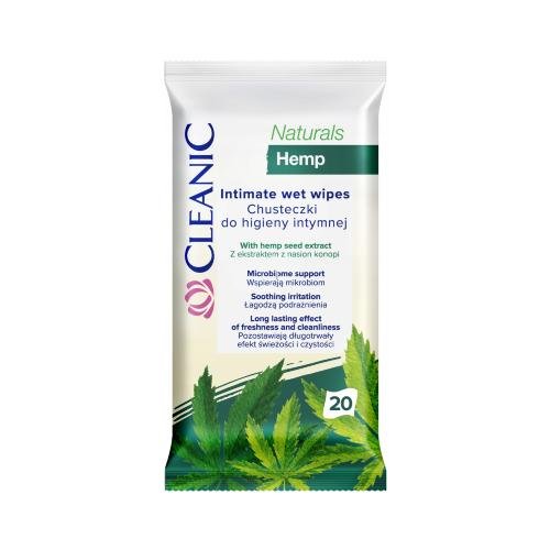 CLEANIC Hemp Chusteczki do higieny intymnej, 20szt