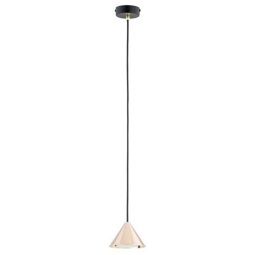 Elit lampa wisząca 1xGX54 czarna/złota 1329/1