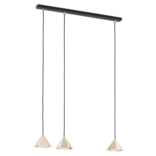 Elit lampa wisząca 3xGX54 czarna/złota 1329/3