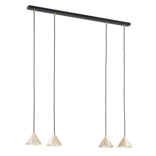 Elit lampa wisząca 4xGX54 czarna/złota 1329/4