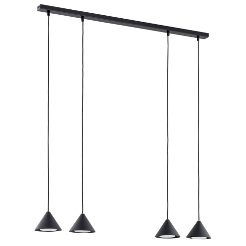 Elit lampa wisząca 4xGX54 czarna 1330/4