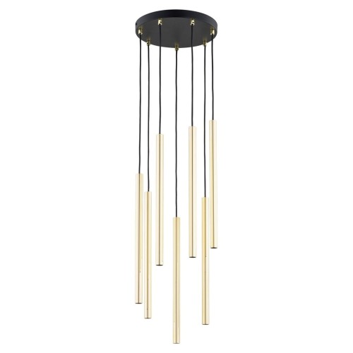Selter Premium lampa wisząca 7XG9 czarna/złota 1332/7PREM