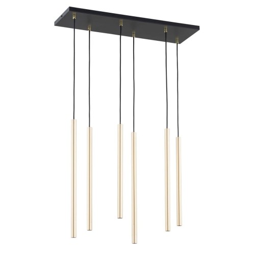 Selter lampa wisząca 6XG9 czarna/złota 1332/6