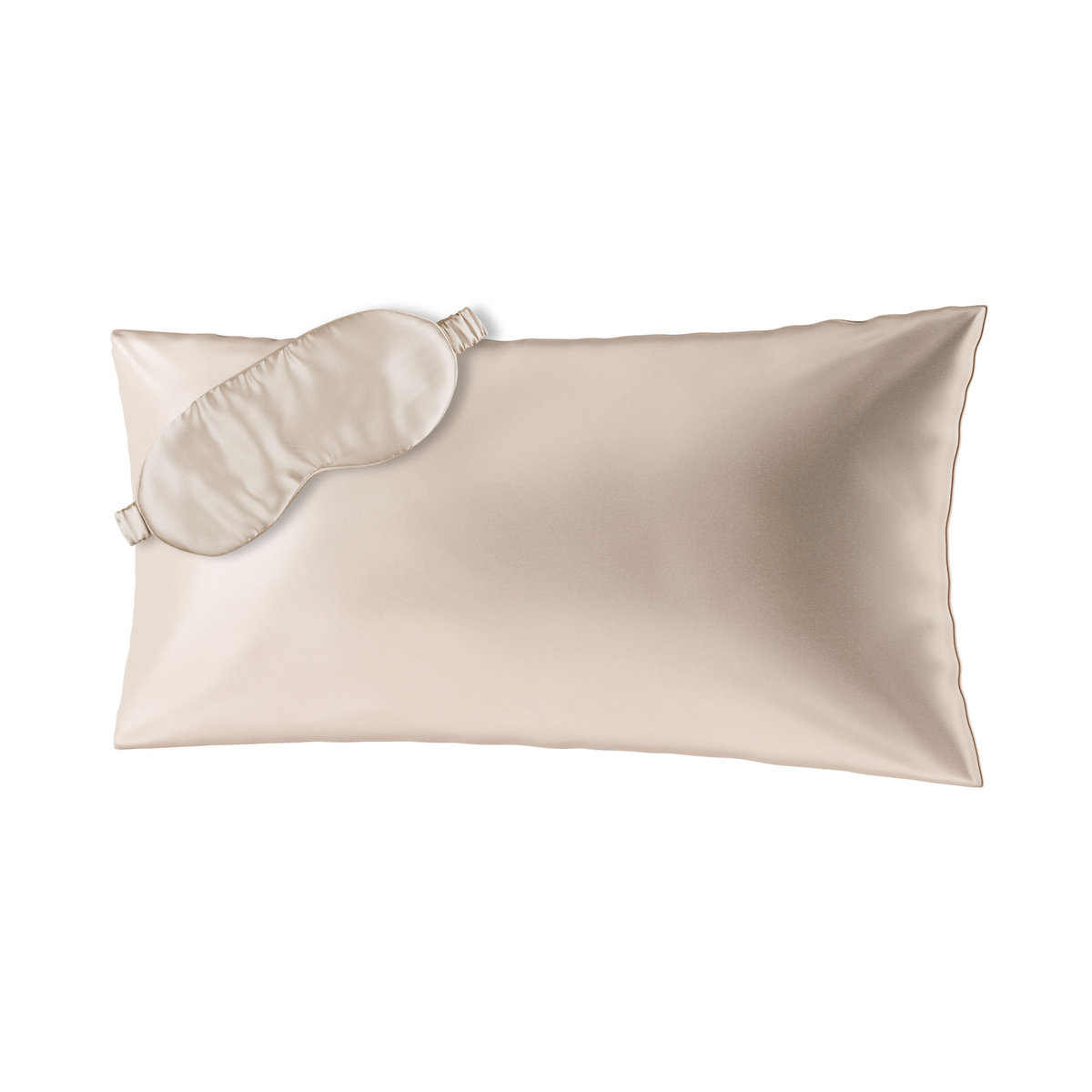 Ailoria, Zestaw Beauty Sleep maska na sen + poszewka na poduszkę 40x80 cm, beżowy