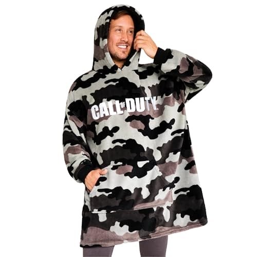 Call Of Duty Koc Z Kapturem Dla Mężczyzn I Nastolatków - Przytulna Bluza Oversize Z Logo I Wzorem Moro