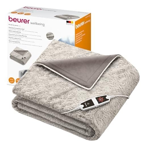 Beurer Hd 150 Xxl Nordic - Elektryczny Koc Grzewczy Z Automatycznym Wyłączaniem 200 X 150 Cm - 6 Ustawień Temperatury - Możliwość Prania W Pralce - ..