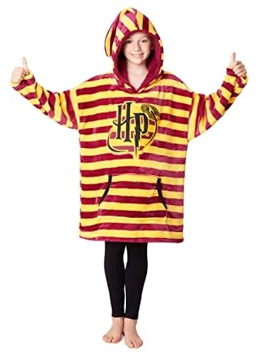 Harry Potter Bluza Z Kapturem Dla Dziewcząt - Oversizowa Bluza Z Kapturem Koc Harry Potter Prezenty (Czerwony)