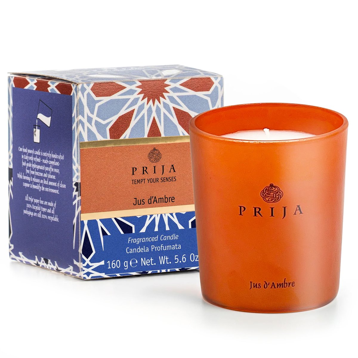 PRIJA Jus d'Ambre - Świeca zapachowa 160 g