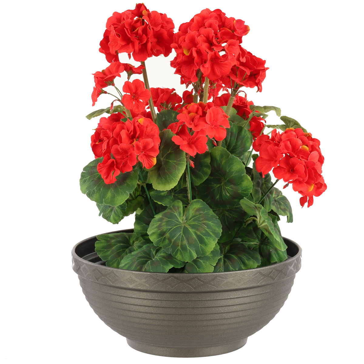 Doniczka Okrągła Misa 4 L Grafitowy Ø 30Cm Kompozycje Nagrobna Plastikowa