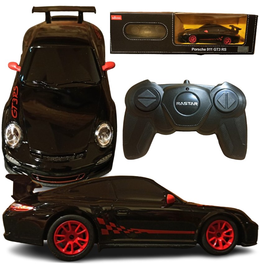 Autko Zdalnie Sterowane Rastar PORSCHE 911 GT3 Samochód Auto Na Pilot 2,4GHz RC 1:24 Czarne