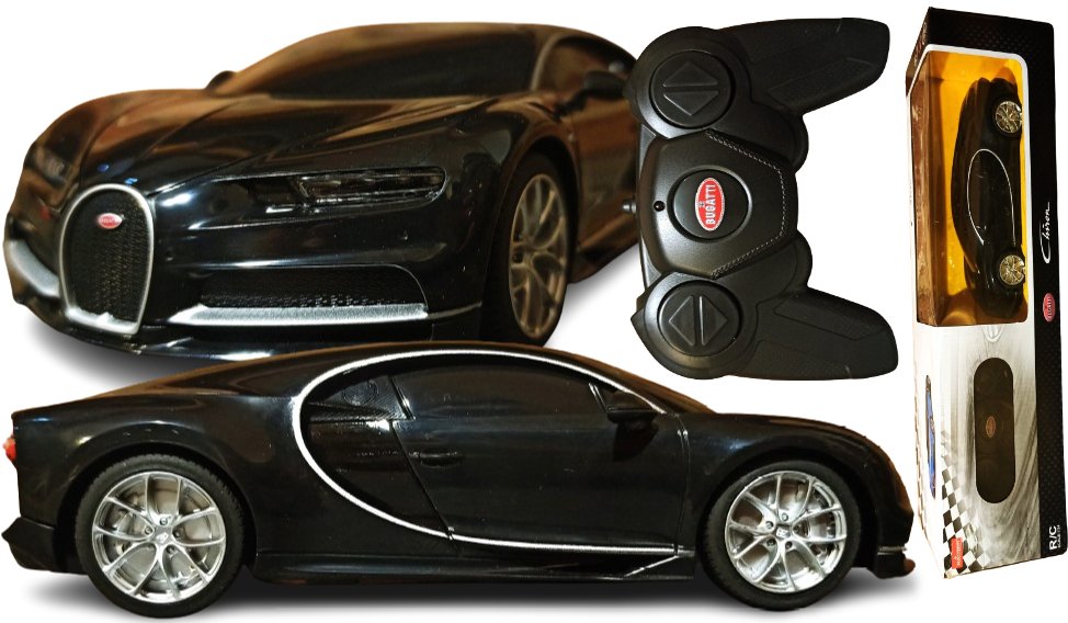 Autko Zdalnie Sterowane Rastar BUGATTI CHIRON Samochód Auto Na Pilot 2,4GHz RC 1:24 czarne