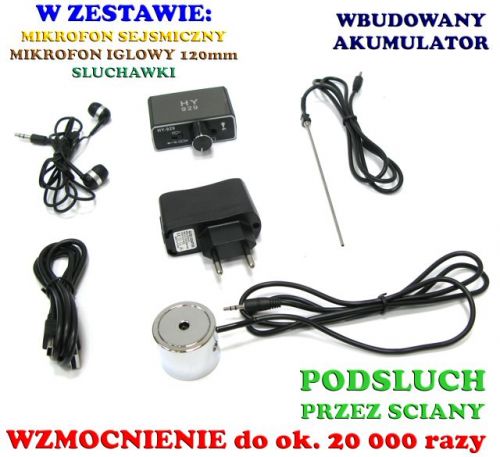 Podsłuch Sejsmiczny Przez Ścianę, Drzwi, Okno, Sufit, Podłogę... (grubość przenikania do 50cm!!).