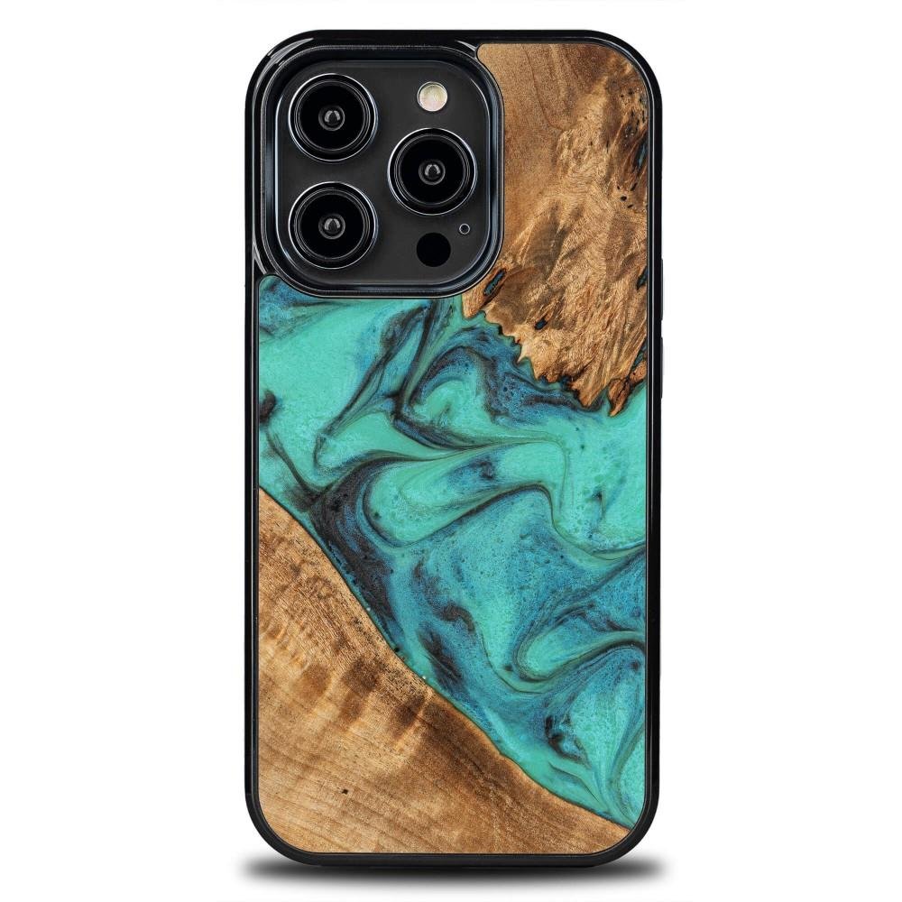 Etui z drewna i żywicy do iPhone 15 Pro plecki case cover pokrowiec Bewood