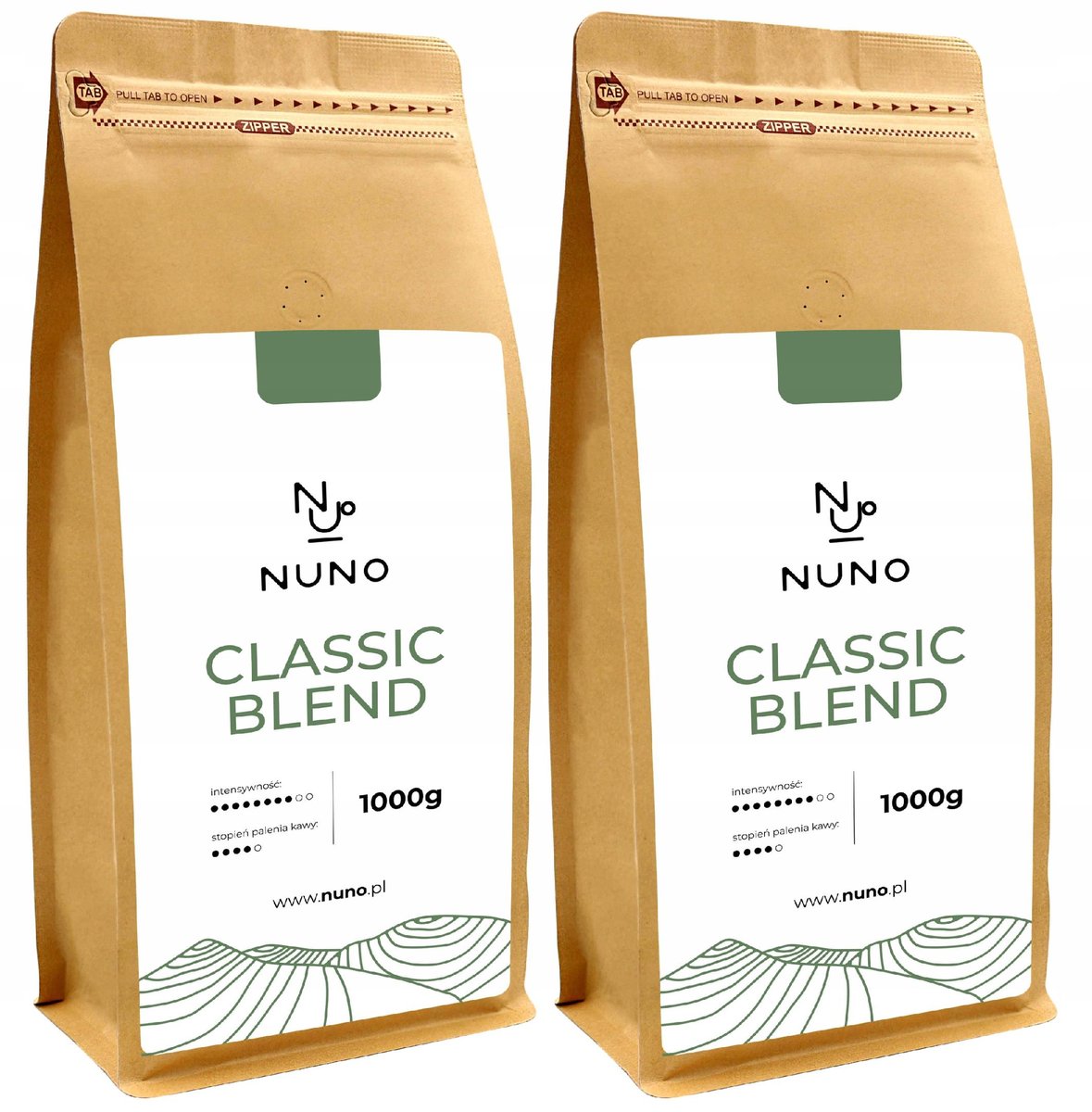 Kawa ziarnista NUNO ClassicBlend 2kg świeżo palona