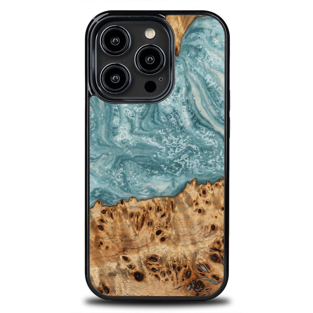 Etui z drewna i żywicy do iPhone 15 Pro plecki case cover pokrowiec Bewood