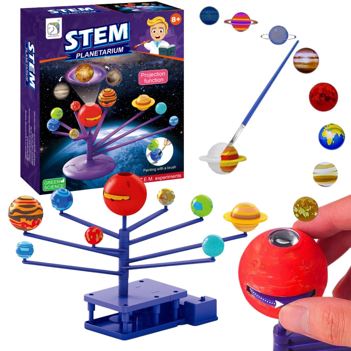 Zestaw Kreatywny Do Malowania Układ Słóneczny Model Edukacyjny Planety 3D