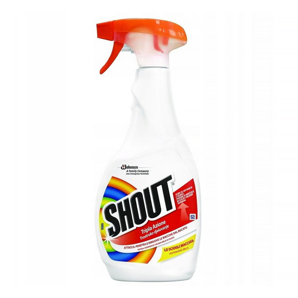 Shout odplamiacz ubrania białe i kolorowe spray 500ml