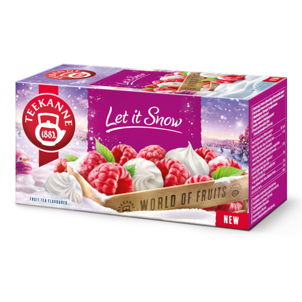 Teekanne World of Fruits Let it Snow Herbata owocowa o smaku bezy i maliny 20 x 2,25 g