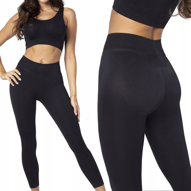 ﻿Gatta Fit Legginsy modelujące push up, czarne, M