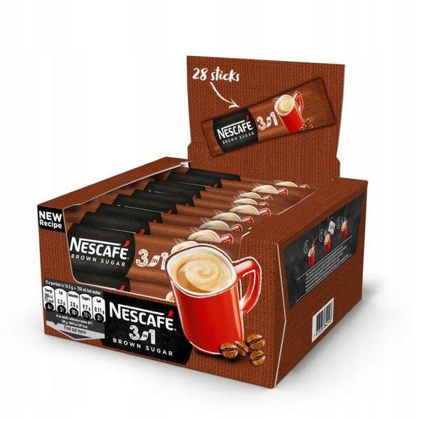 Kawa Nescafe Rozpuszcz 3w1 Brown Sugar 28 x 16,5g