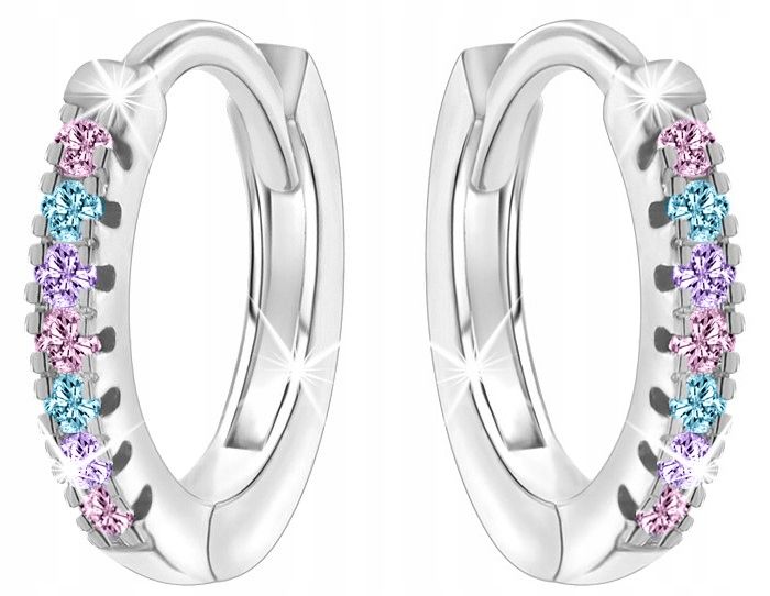 Kolczyki Srebrne Dla Dziewczynki Kółka Koła Srebro