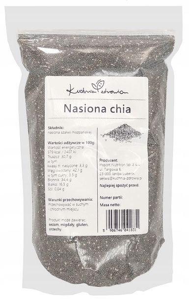 Nasiona Chia KUCHNIA ZDROWIA 500g Naturalne