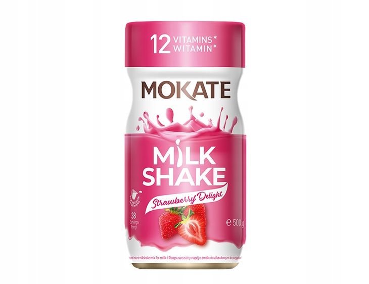 MILKSHAKE o smaku truskawkowym Mokate 500g