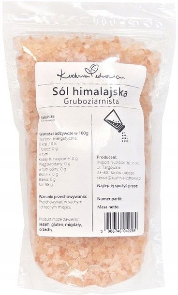 Sól Himalajska KUCHNIA ZDROWIA 1kg Gruboziarnista
