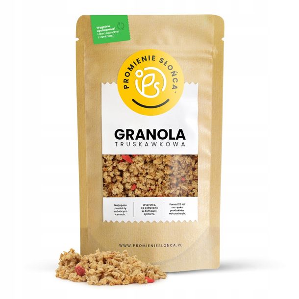 ﻿Chrupiąca GRANOLA z TRUSKAWKAMI 500 g JAKOŚĆ