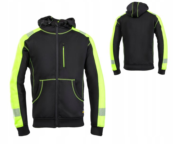 Bluza DRESOWA ROBOCZA ODBLASKOWA POLAR z kapturem
