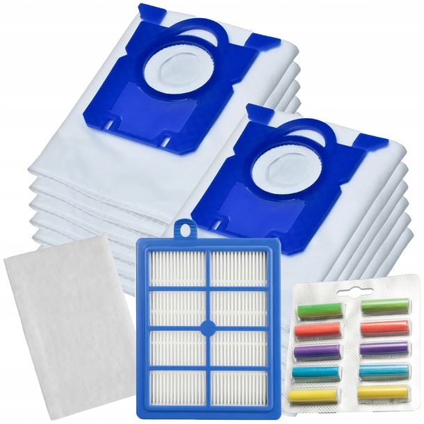 Filtr Hepa + 12x Worki Do Odkurzacza Elektrolux Philips + Zapach Pałeczki